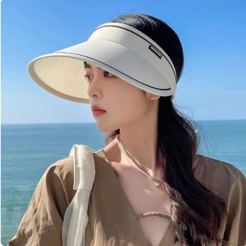 

1 PCS Fashion Ladies Sun Hat Summer Foldable Portable Breathable UV Hat Upf50 + Large Brim Outdoor Sports Beach Hat