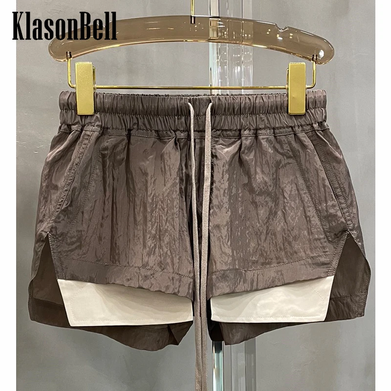 

7,13 KlasonBell Модные женские шорты контрастных цветов с Кулиской