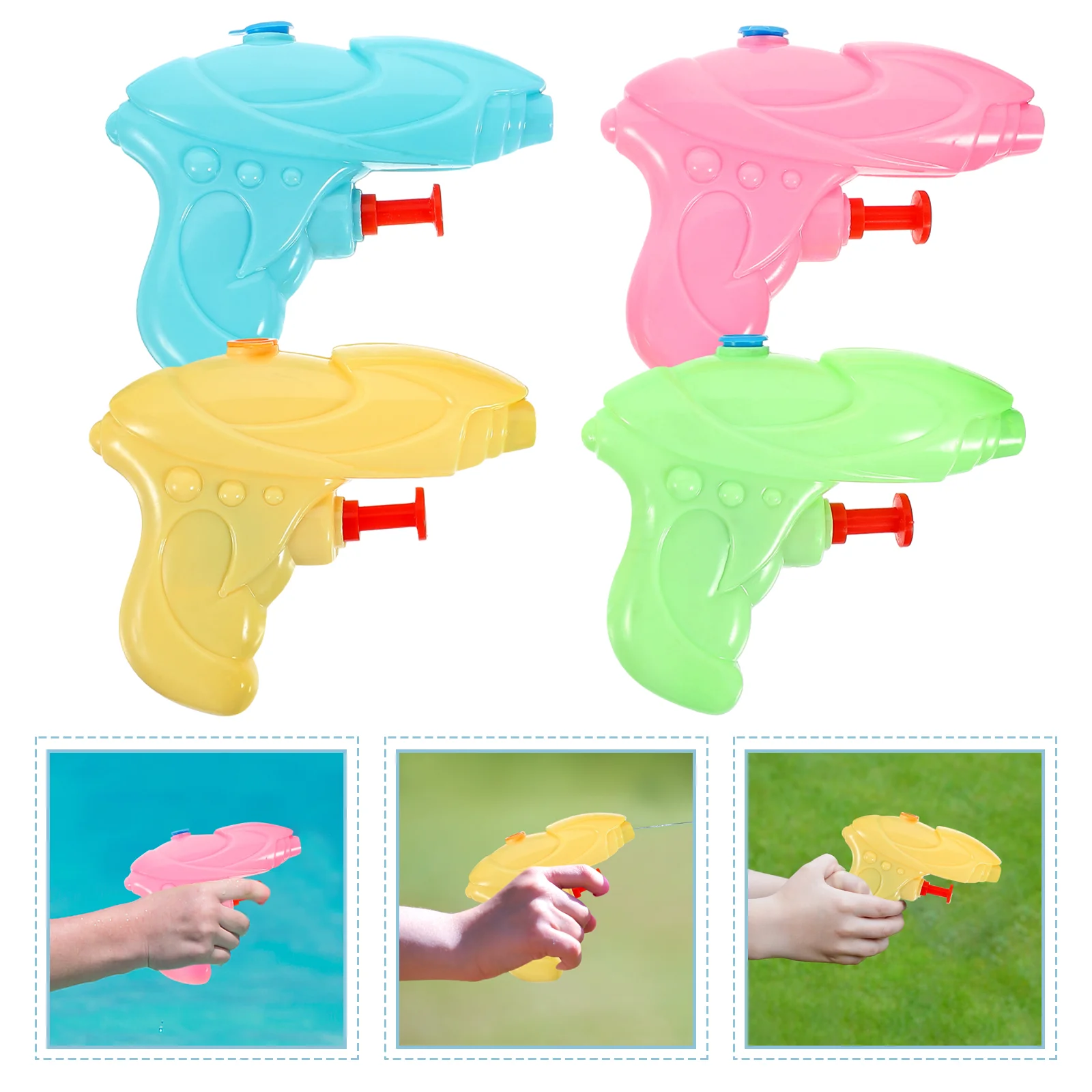 

4 Pcs Color Jet Water Gun Pool Toy Baby Bath Toys Interesting Squirt Shooter Shooting Kids Interactive Cartoon