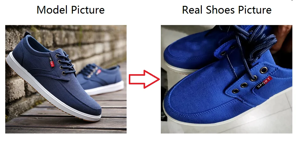 Fashion Blue Canvas Sneakers Men's Anti-odor Jeans Shoes Males