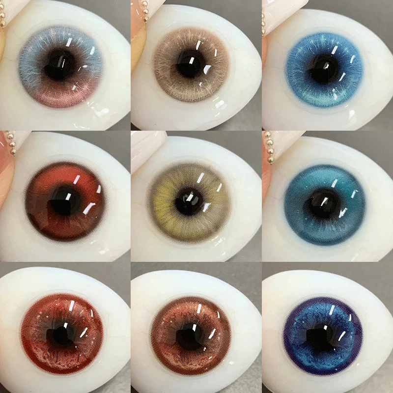 Enhanced Korea Colored Contact Lenses – Pink, Red & Blue for Eye Enlargement and Beauty Makeup