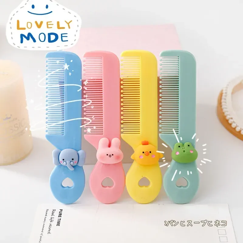 Ins Mini Cute Comb for Baby Girl Boy Small Koran Cartoon Animal Floral Protable Hair Brushes Little Girl Kid Hair Accessories hair brush comb baby hair comb