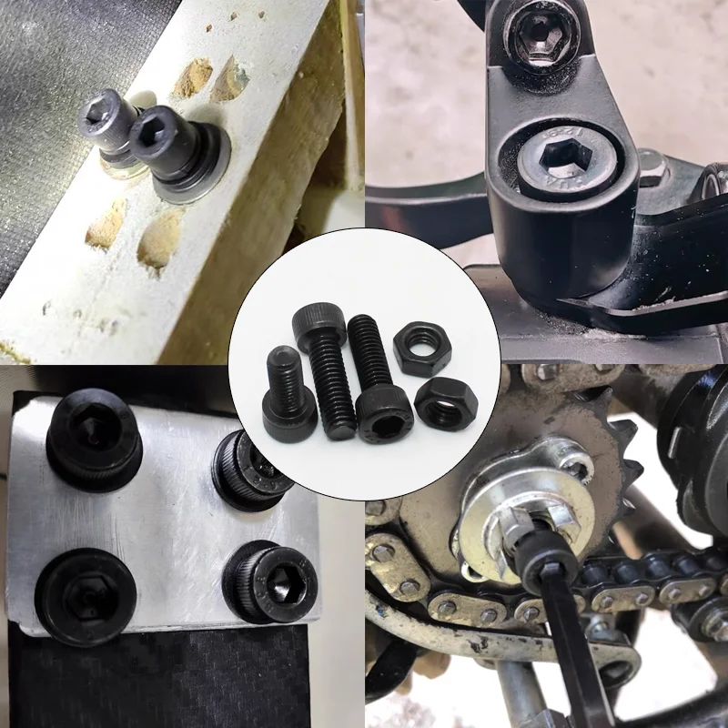 Hex Socket Cap Head Screw Nut Assortment Kit M2 M3 M4 M5 M6 12.9 Grade Carbon Steel Hexagon Socket Allen Head Bolt Nut Hex Key screw bolt nut set,hex nuts assortment kit,screw washer nut kit,hexagon socket head cap screw