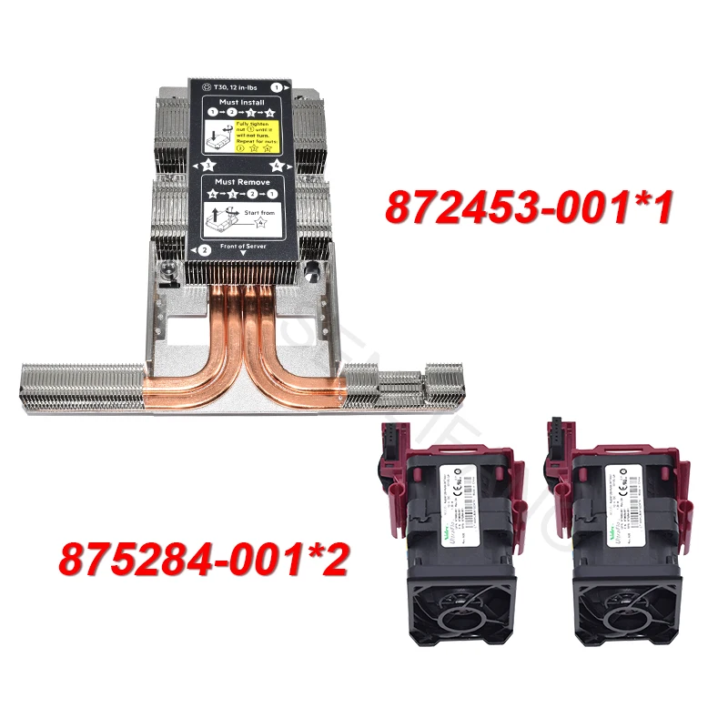 Nuovo Dissipatore Di Calore 872453-001 E Due Ventole Di Raffreddamento 875284-001879658-001 873582-001 Per Cpu Hp Hpe Dl360G10 Dl360 G10