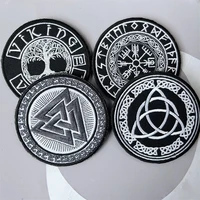 Viking Tree of Life & Axe Embroidered Patch – Tactical Morale Badge with Hook & Loop for Backpack, Jacket, Clothing & Gear - Image 2