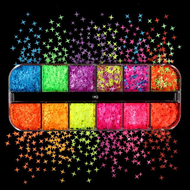 Holographic Butterfly  Heart Multi Shape  Laser Symphony Butterfly Sequins 3D Colorful Sequins Manicure  Nail Art Decoration MJLP-037