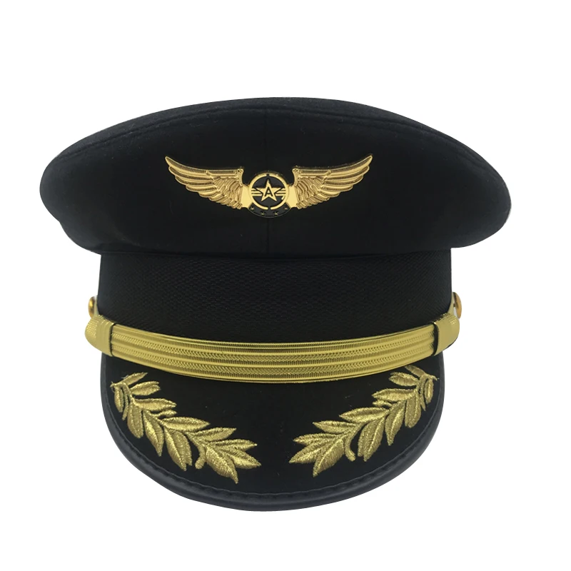 

Designer Brand Men's and Women's Black Four Seasons Aviation Hat Captain's Overeaf Warm Thick Large Cap Gorras Para Hombres 모자