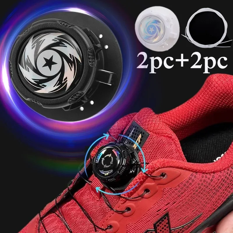 2Pcs Metal Wire Swivel Automatic Buckle Rope Sneaker ShoeLaces Kids/Adult  No Tie Shoe Laces Quick Lock Shoestring for Sport Shoe - AliExpress