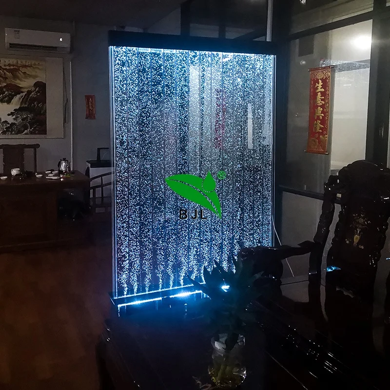맞춤형 도매 홈 데코 LED 색상 변경 물방울 벽 폭포 분수 룸 디바이더