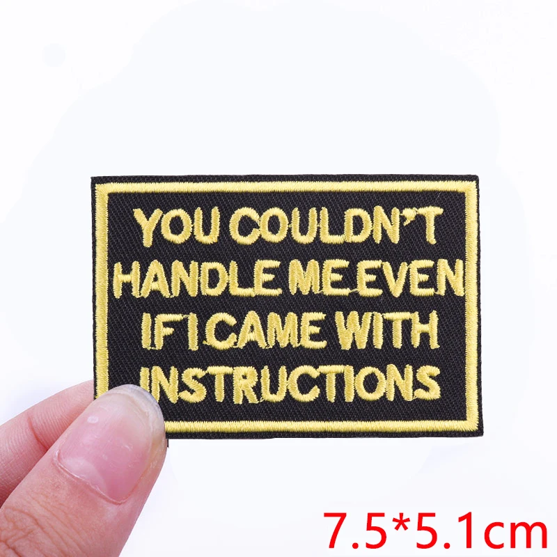 Embroidered Personality Slogan Iron-On Patch