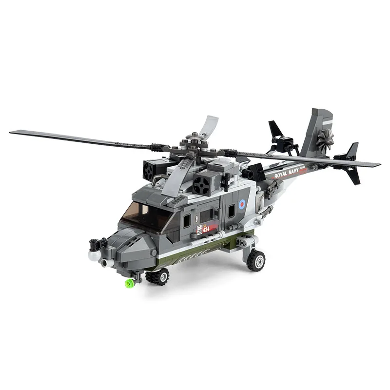 

Военная Рысь Bobcat блоки для вертолета DIY Королевский флот Модель Строительный кирпич игрушка для мальчиков детей