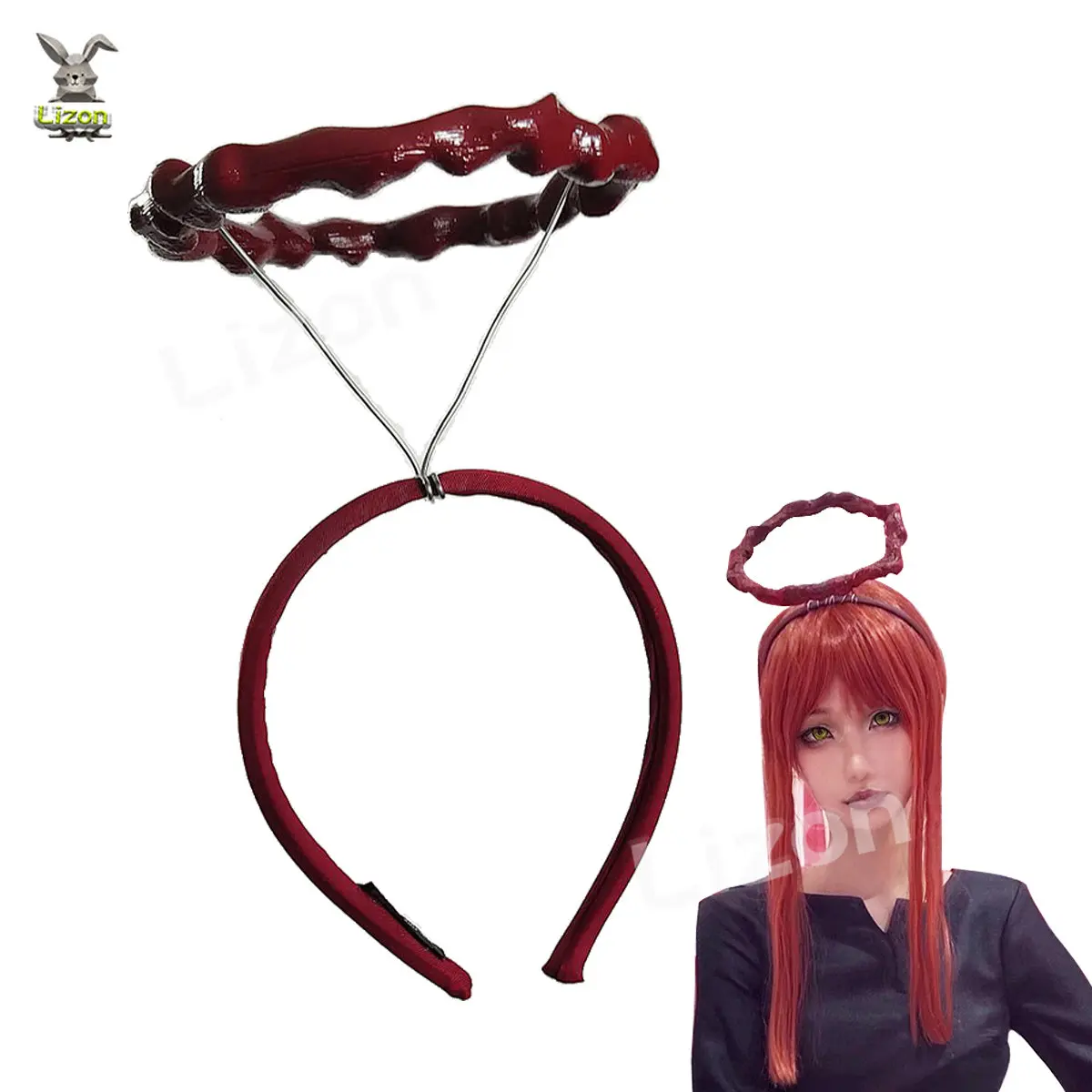 

Anime Chainsaw Man Makima Cosplay Angel Headband Headwear Makima Cosplay Prop 3d Printed