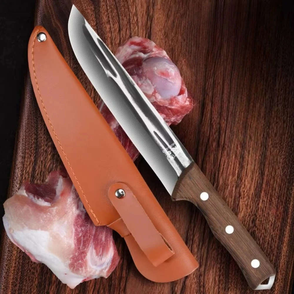 Ultrascharfes neues Schlachtermesser, Boing-Messer zum Schlachten und Schneiden von Fleisch, handgeschmiedetes Fleischschabermesser – Detail 3