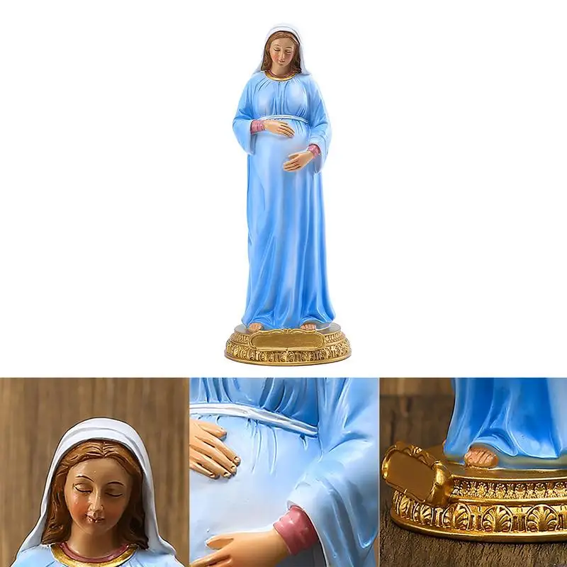 Pregnant Madonna Virgin Mary Statue Catholic Figurine Christianity Religious Interior Decoration Resin Craft Home Decor Gift christian statue home decor items