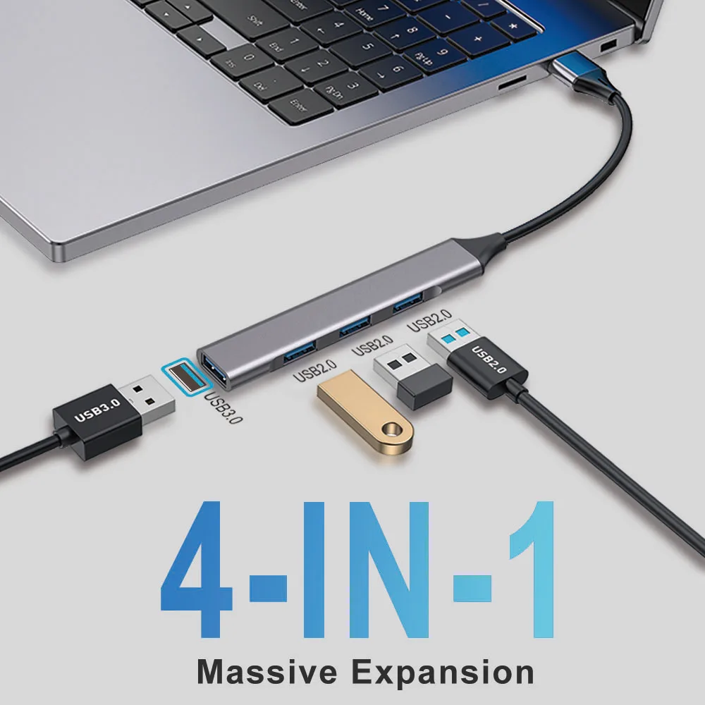 USB-концентратор FORIDA с портами USB 3,0, OTG, 4 порта USB C/A