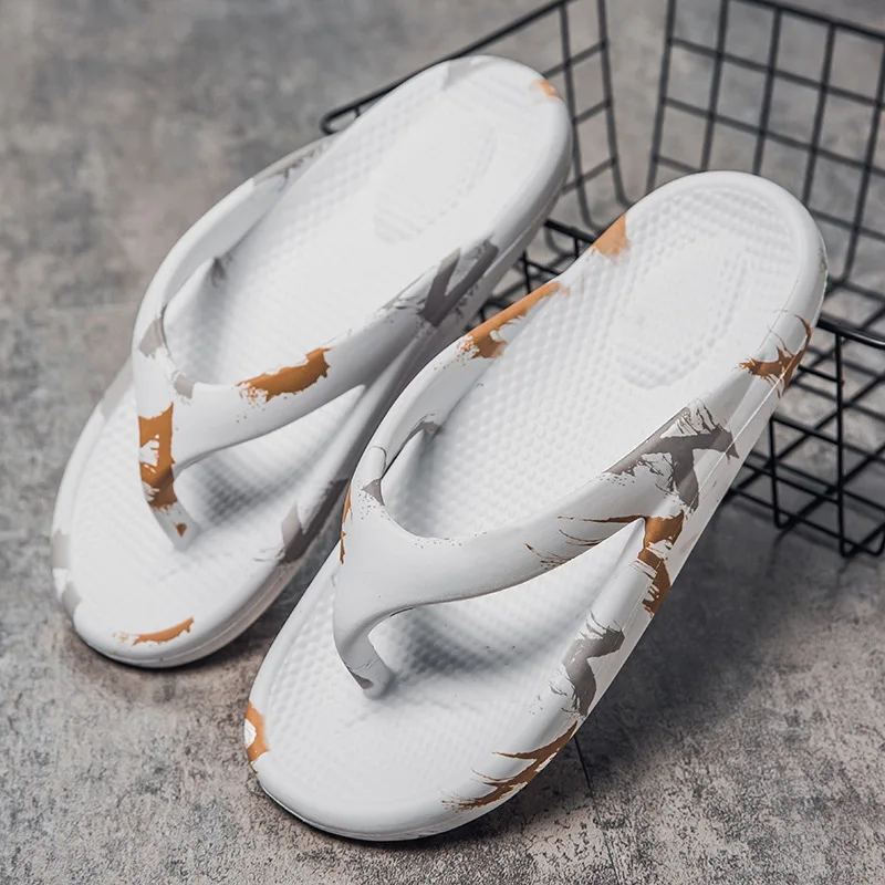 Unisex Thick Sole Flip Flops Wide Fit - Men Women Summer Beach Sandals Breathable EVA Slippers Couple Comfort