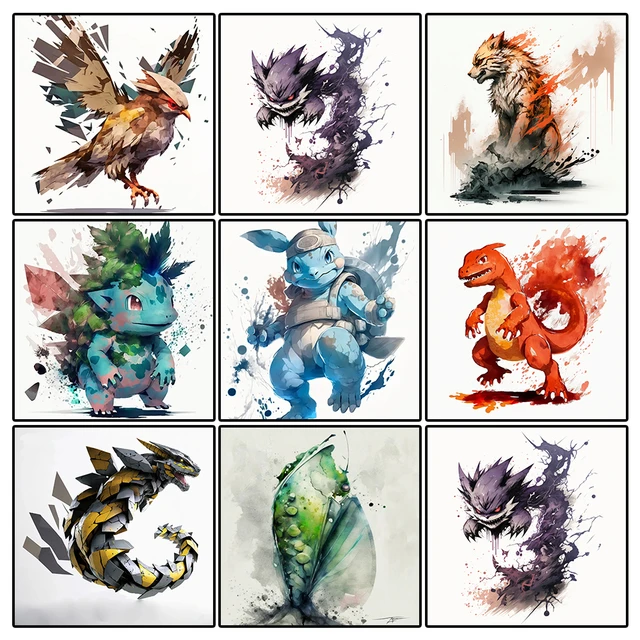 Retro Pokemon Eeveelutions Poster Eevee Umbreon Leafeon Canvas Painting  Japanese Anime Wall Art Prints Living Room Decor - AliExpress