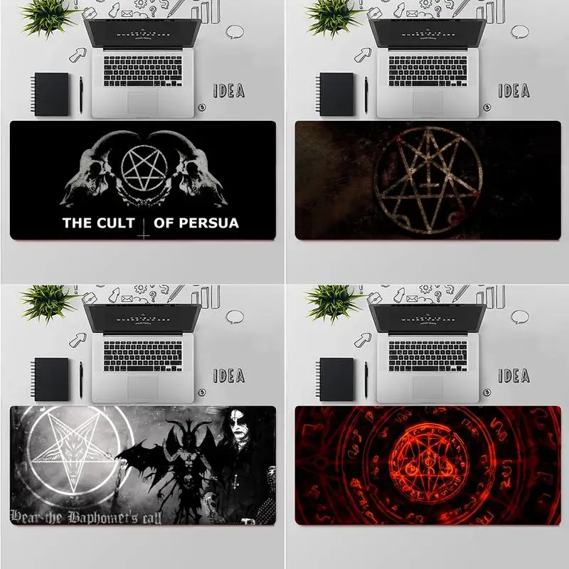 

Пентаграмма 666, демонический сатанический компьютерный коврик для мыши, Настольный коврик для ПК, ноутбука, ноутбука, резиновая деталь