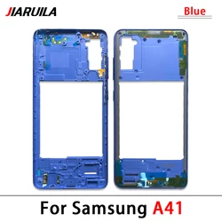 Enhanced Smartphone Frame and Back Cover with Side Button Key (A41 Blue)