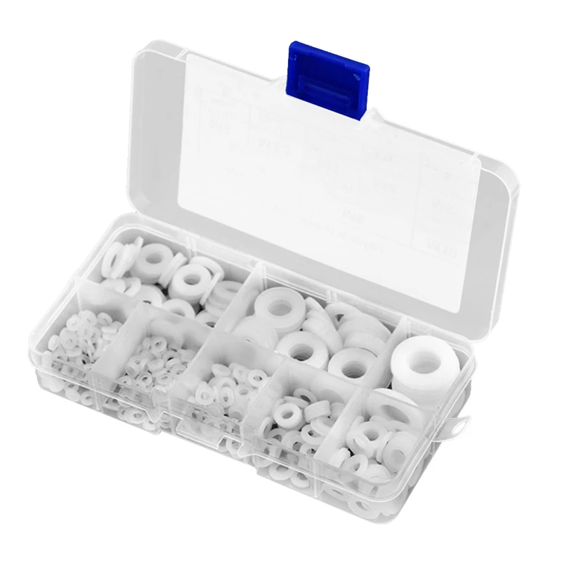 Juego de juntas tóricas de sellado de plástico, Kit surtido de juntas tóricas de nailon blanco de piezas, M2, M2.5, M3M4M5, M6, M8, M10, 500