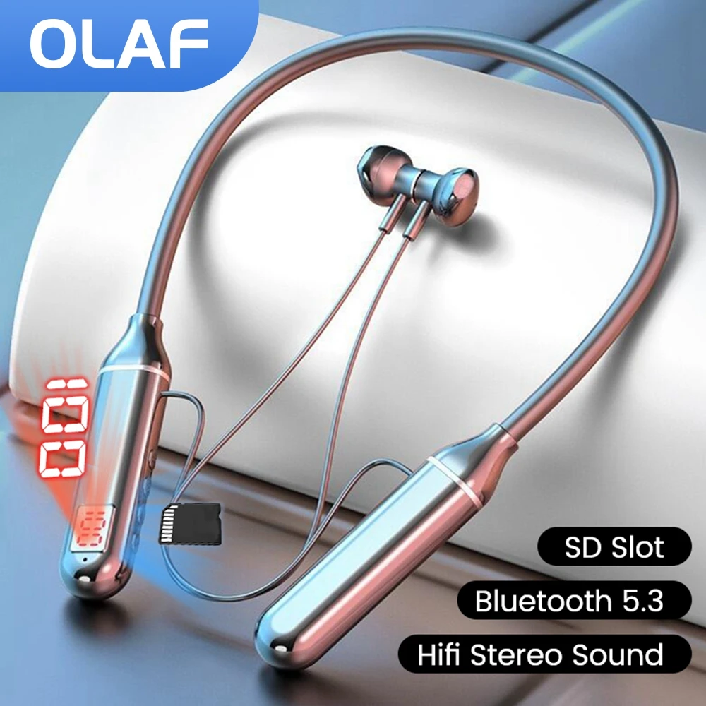 Earphone D18 Wireless Neckband Headphones Sports Waterproof