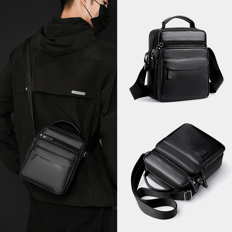 Men's fashionable Messenger Bag - adjustable strap, business leisure bag, office multi-functional shoulder bag, postman bag