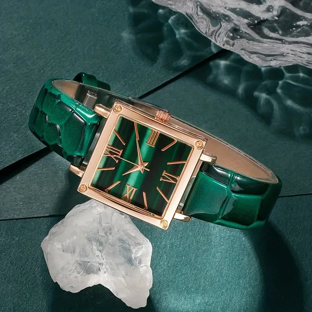 Women Watches Luxury Quartz Watch Roman Digital Dial Clock Fashion Business 5PCS/Set