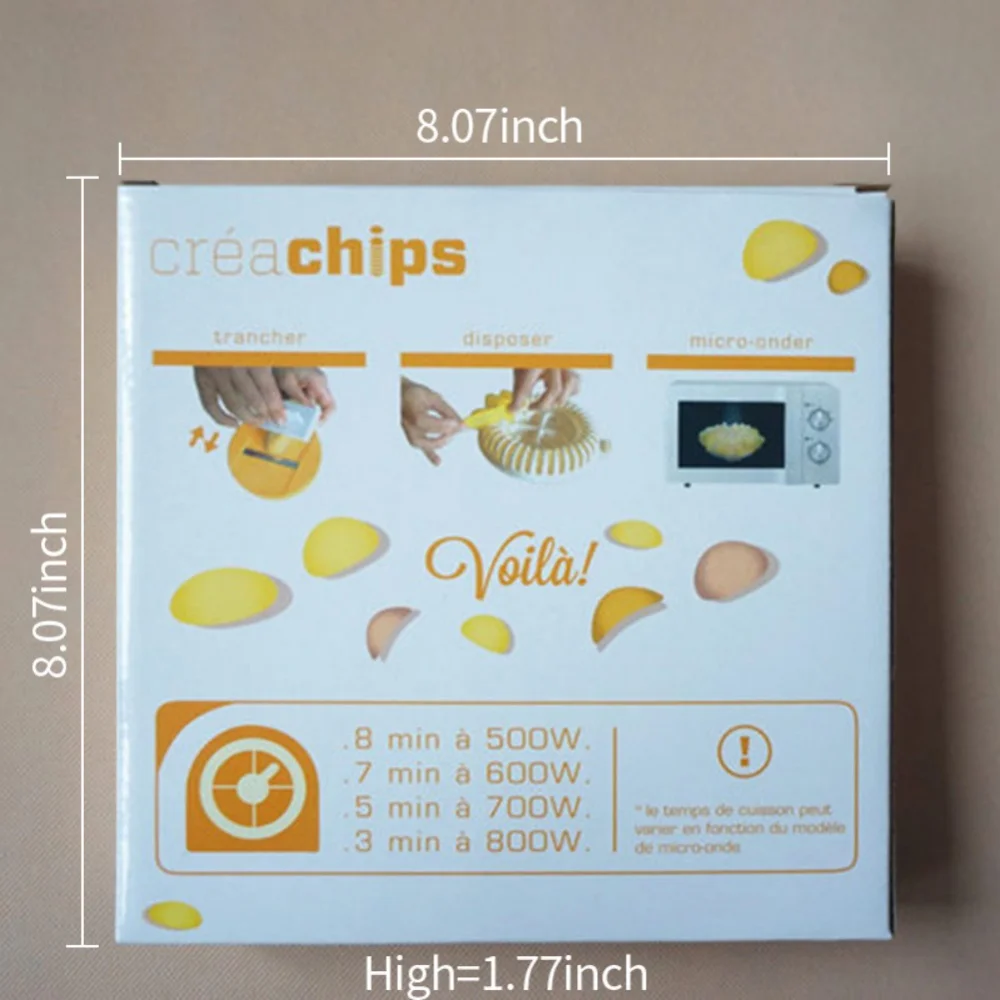 Microwave Oven Fat Potato Chips Maker Apple Fruit Crisp Chip Slicer Snack  Diy Set Tray Kitchen Tool