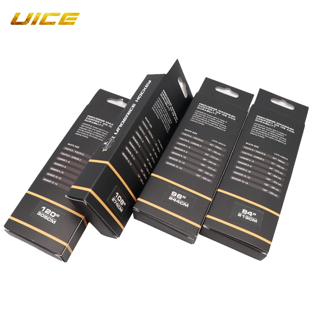 Ice Hockey Skate Laces 9 Colors Hockey Skate Shoe Lacer Dual Layer Braid 84-120inch Box-Packed Accessories