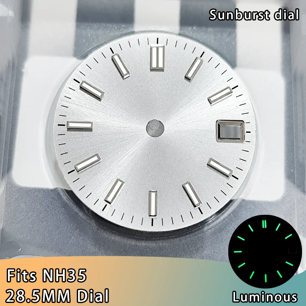 High-Quality 28.5mm Green Luminous Watch Dial