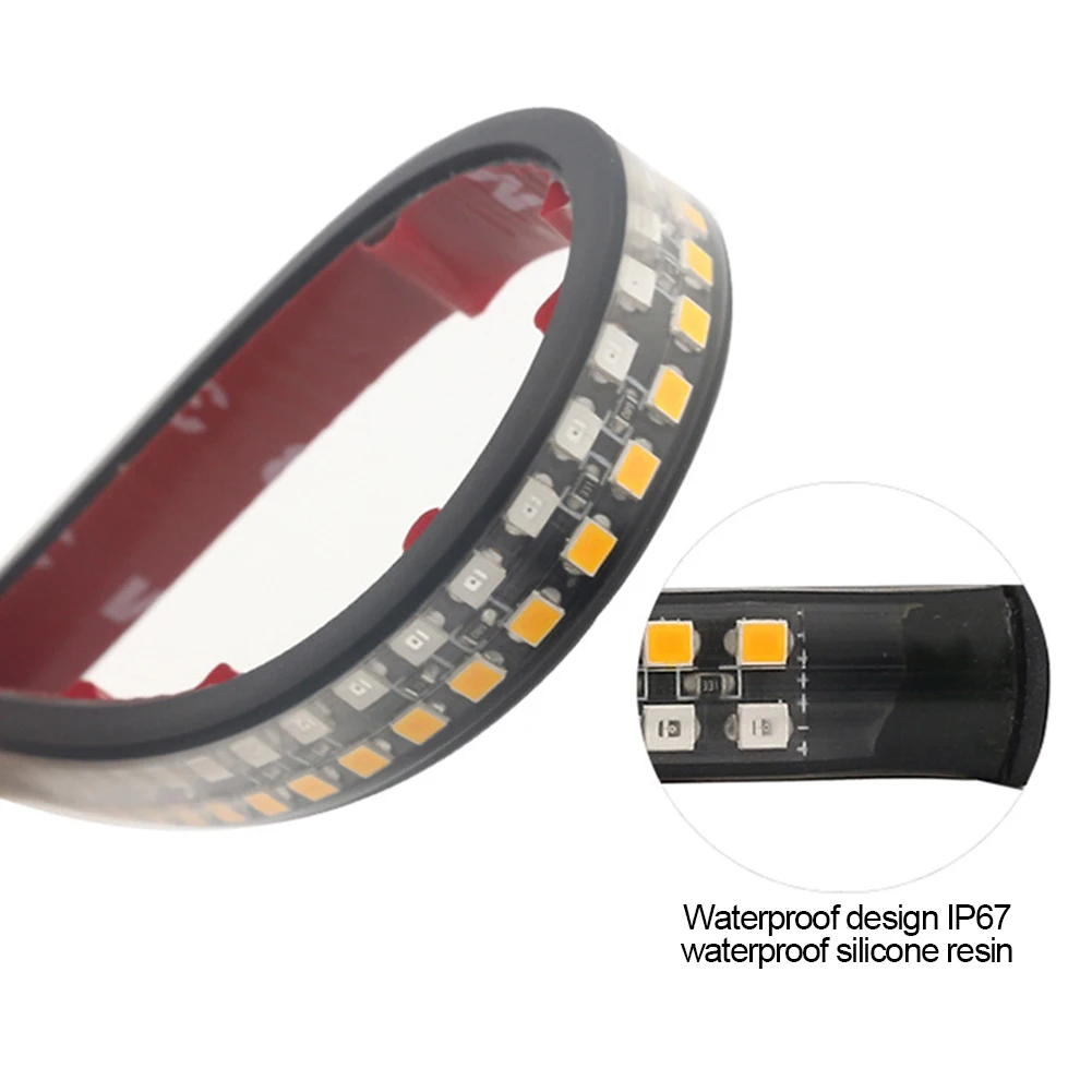 Motorcycle Led Rear Turn Signal Brake Light Motorcycle Led Lights Motorcycle Accessories Stop Daytime Running Lights for motorcycle ATV Waterproof Dual Color Universal