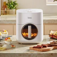 Midea 220V Air Fryer Home 5.5L Visible No-Flip Multifunction Electric Fryer French Fry Machine Oil-Free Electric Fryer 1