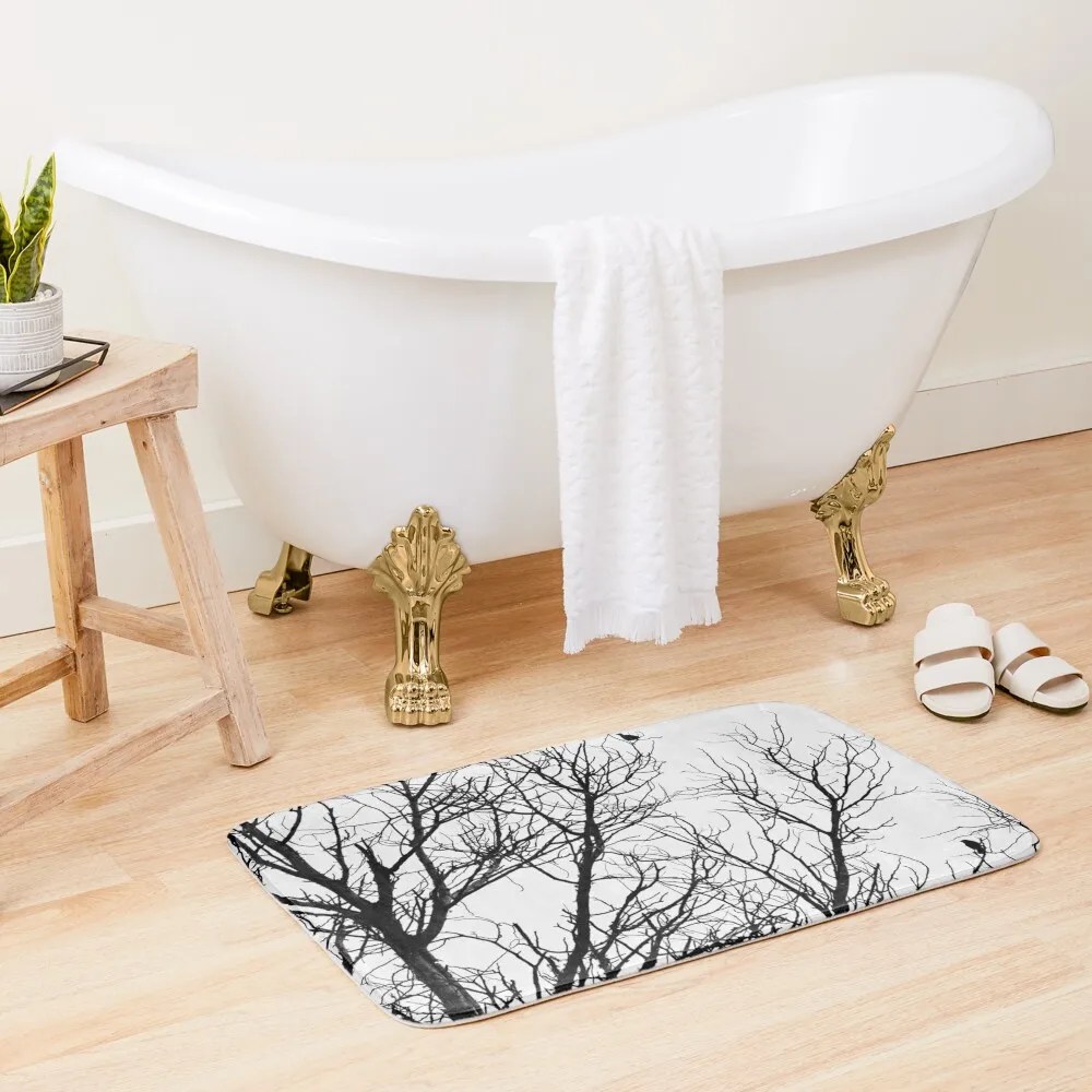 

Winter Tree Bath Mat Bath Rugs Toilet Rug Bathroom Rugs And Set Kitchen Carpet Non-Slip Bathroom Mat