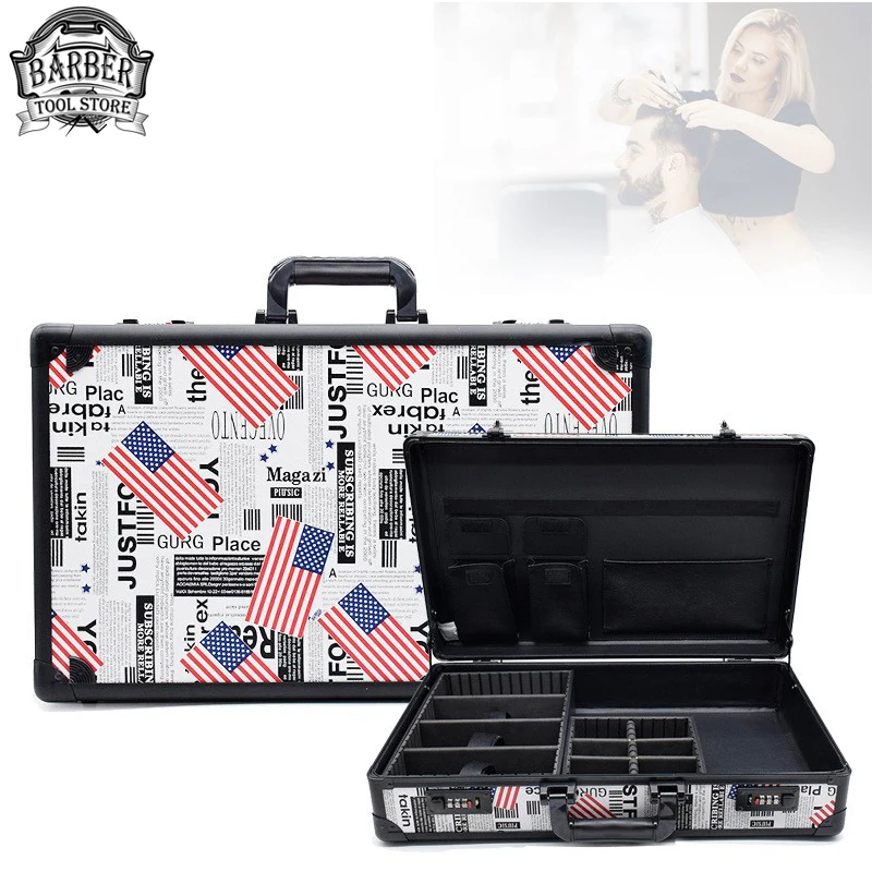 Professional Salon Barber Toolbox   Portable Haircutting Case Combing Organizer Storage Box   Hair Styling Tools Travel Case