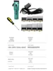 JUCAI PRO Hair Clippers Professional,Electric Trimmer For Barbers,Cordless Trimmer Rechargeable Hair Cutting Machine Tools 6