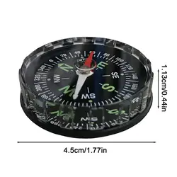 Mini Outdoor Camping and Hiking Pocket Compass - Essential Navigation and Survival Tool (Black)