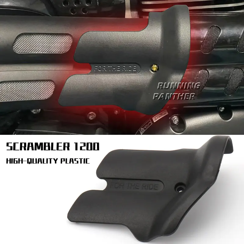 

Nuova moto nero curvo silenziatore di scarico Tube scudo termico copertura accessori di Protection per Scrambler SCRAMBLER 1200