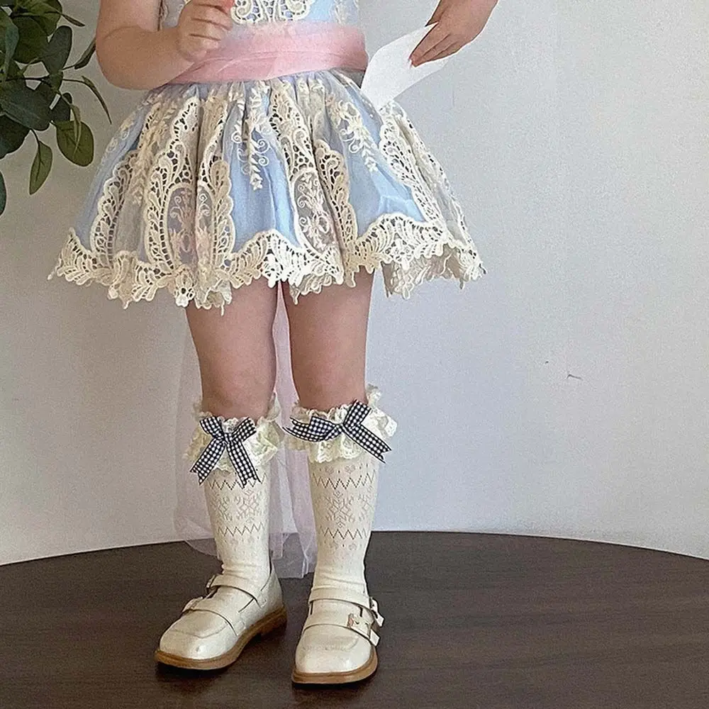 

Sweet Women Hollow Children Stockings Knee High Socks Mesh Princess Stockings Lace Stocking Baby Socks Girl Hosiery