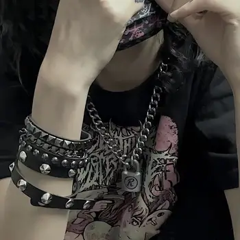 UltraByEasyPeasyStore Steampunk Goth Emo Cyber Men's - Foto 11