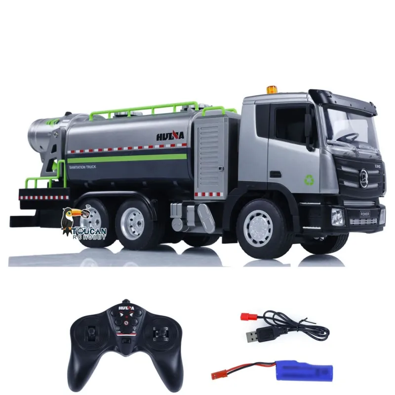 RTR 1/18 HUINA 원격 제어 스프레이 포그 캐논 트럭 1316 9채널 플라스틱 RC 자동차 모델 장난감/라디오 컨트롤 배터리 장난감 (남아용)