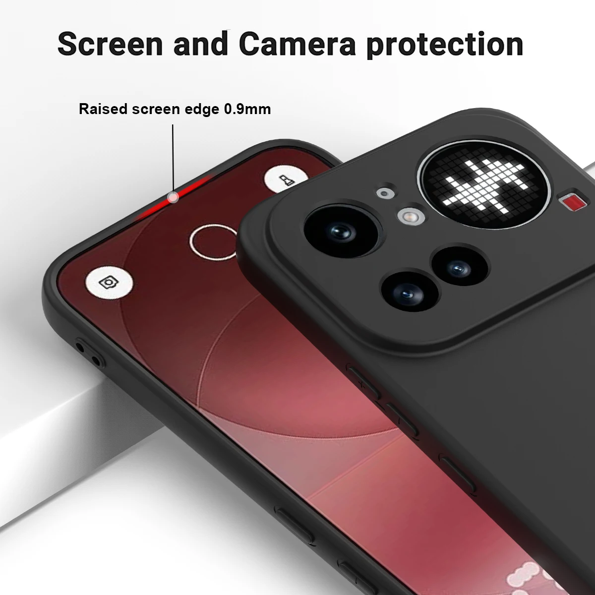 Sleek Matte Bare Silicone Shockproof Case - Ultra-Thin Fashion Cover