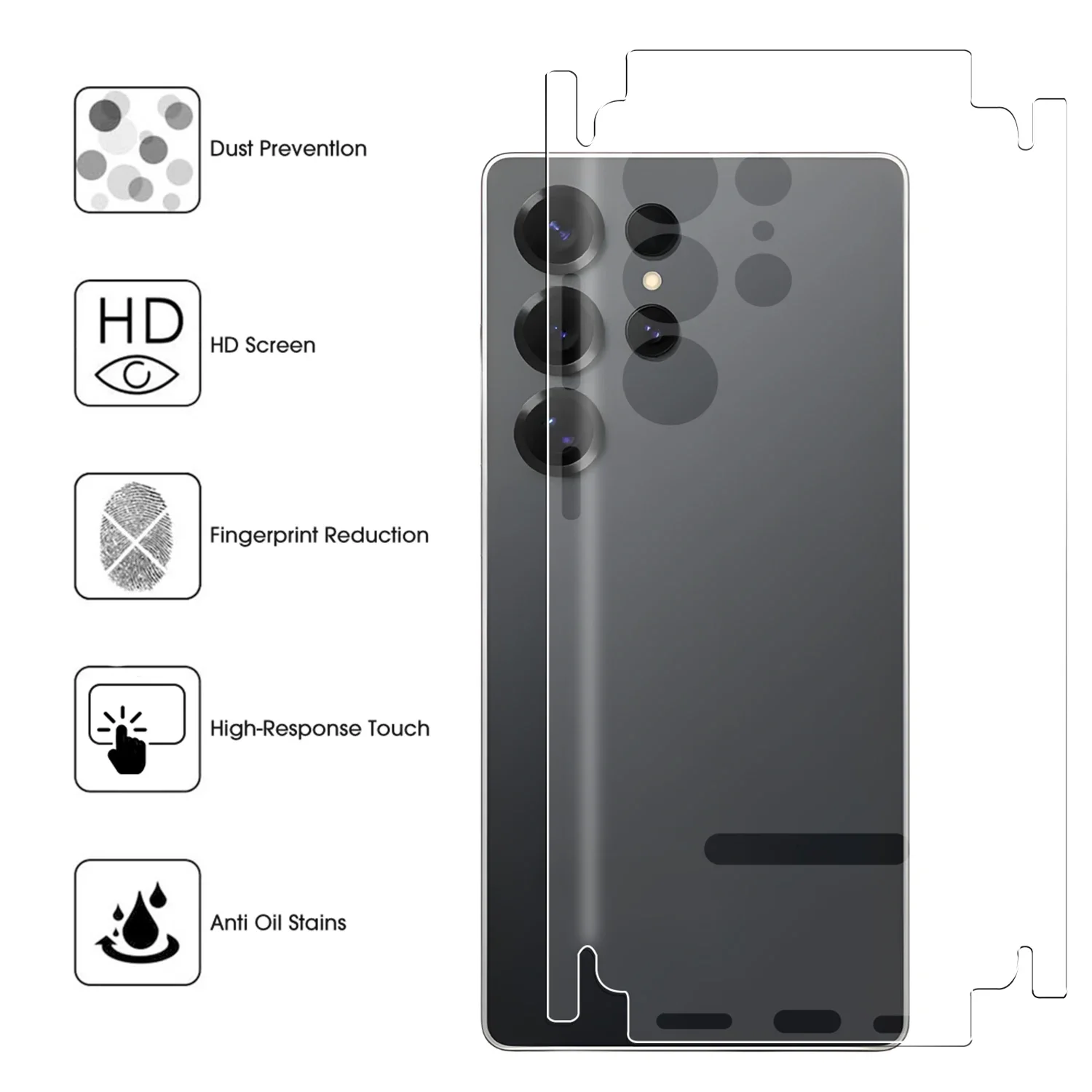 HD Back Hydrogel Film for Samsung Galaxy S25 Plus Ultra Anti-scratch Matte TPU Film Soft Screen Protectors for Galaxy S25Ultra