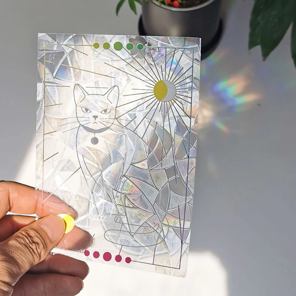 3D rainbow sun catcher wall stickers light catcher PVC window film self adhesive decal motorcycle sticker home decor