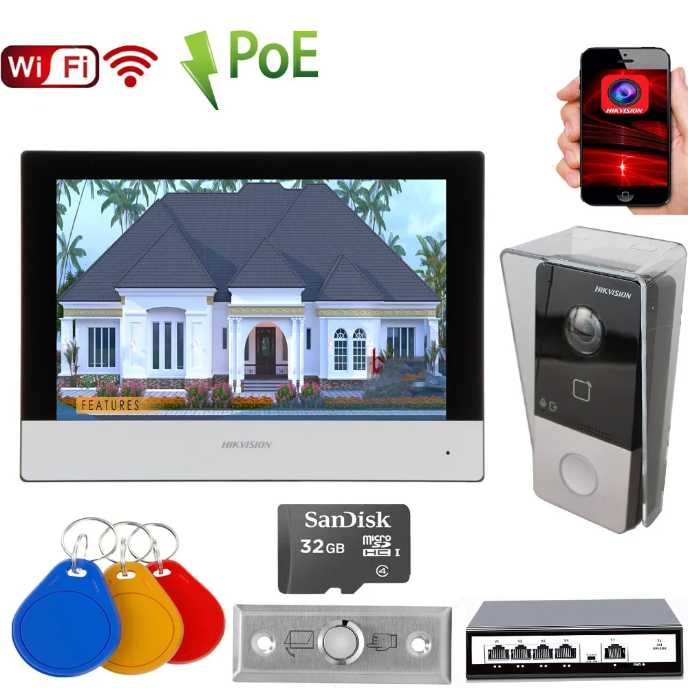 4G Hikvision Mutil اللغة DS-KIS603-P فيديو إنترفون...