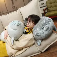 Trendy Chubby Blob Seal Pillow Cute Soft Stuffed Animal Plush Toys Large PP Cotton Gift for Boys Girls Adult 2