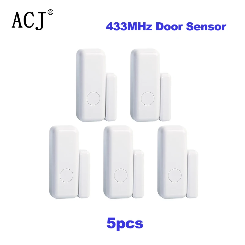 ACJ Mini 433MHz Wireless Magnetic Door Window Sensor Home for Alarm System App Notification Alerts Window Sensor Detector kerui 433mhz home wireless door window magnetic detector gap sensor for home security alarm system touch keypad