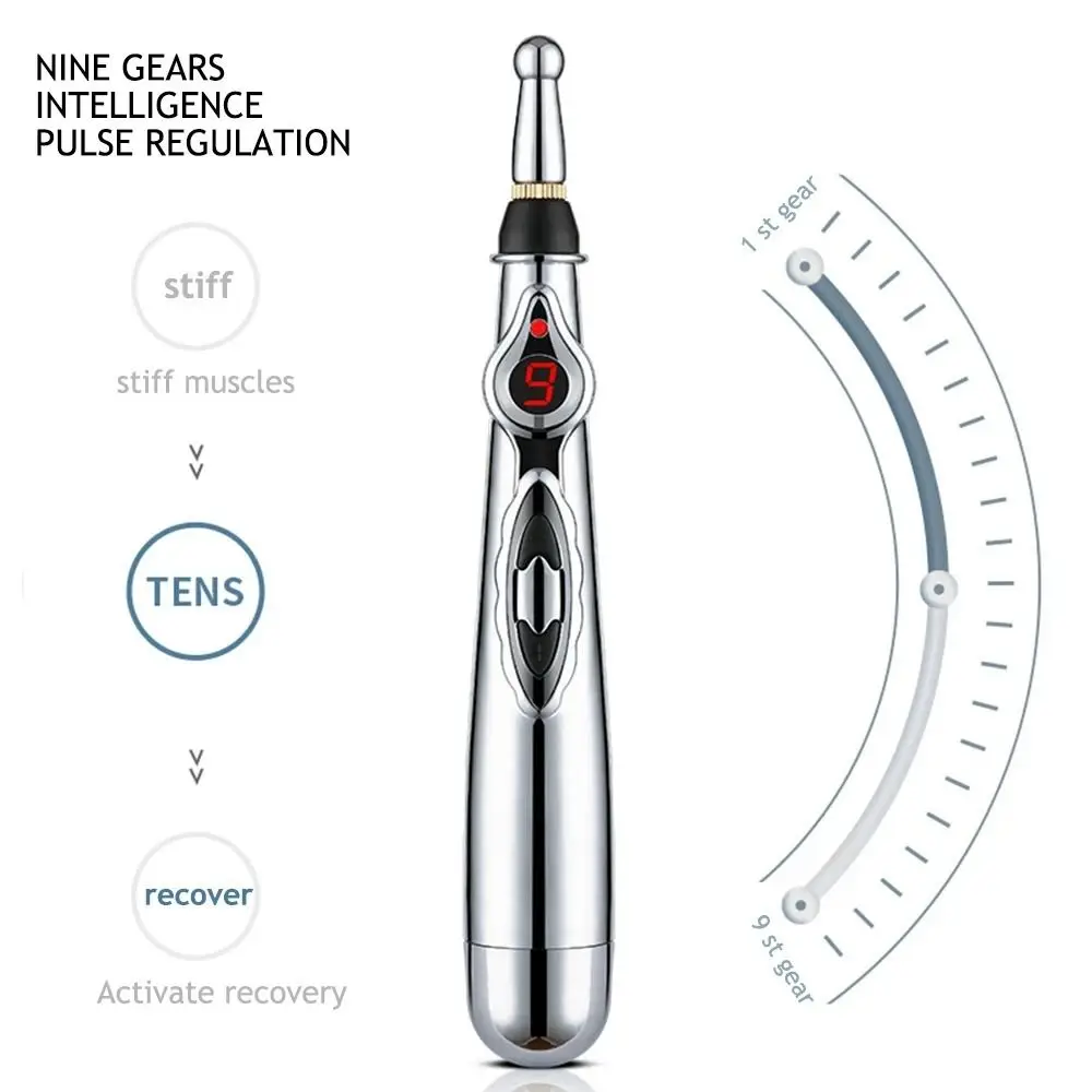 Electronic Acupuncture Pen 2/3/5 Heads Safe Acupuncture Electric Massage Pen 9th Gear Meridian Energy Meridian Neck