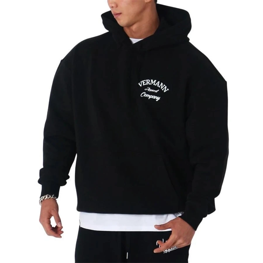 Hoodie Men Autumn Winter Hip Hop Oversized Sweatshirt Men Fashion Clothing Loose letter hoodie Sweatshirt Keep Warm Pullover