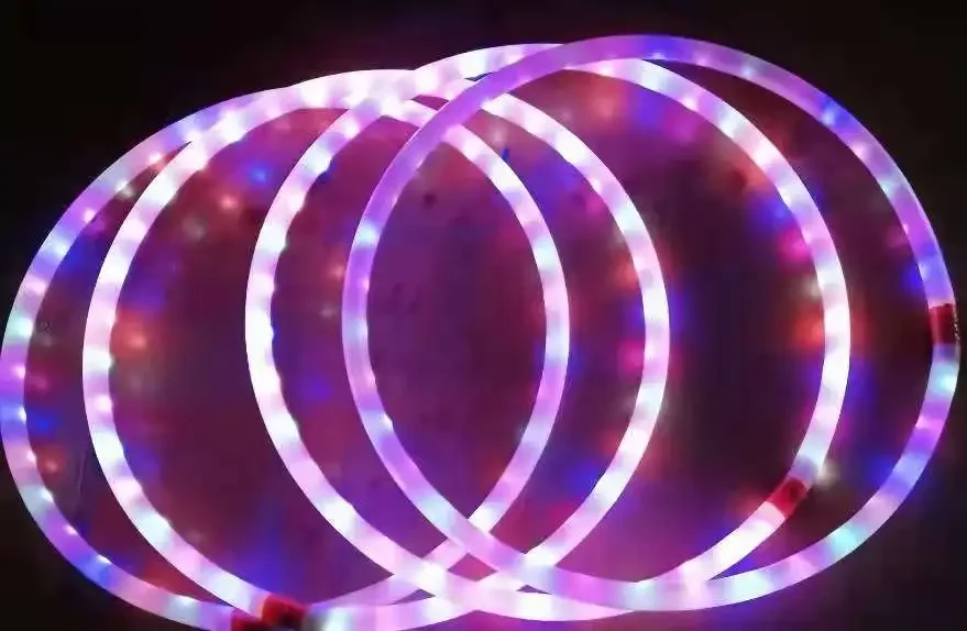 Gym Fitness Multi Color Lighting LED hula Sport Hoop for Festivals