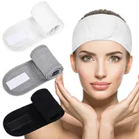 Spa Facial Headband  Head Wrap Terry Cloth Waffle Adjustable Makeup Headband for Bath Sports Washing Face Shower 1